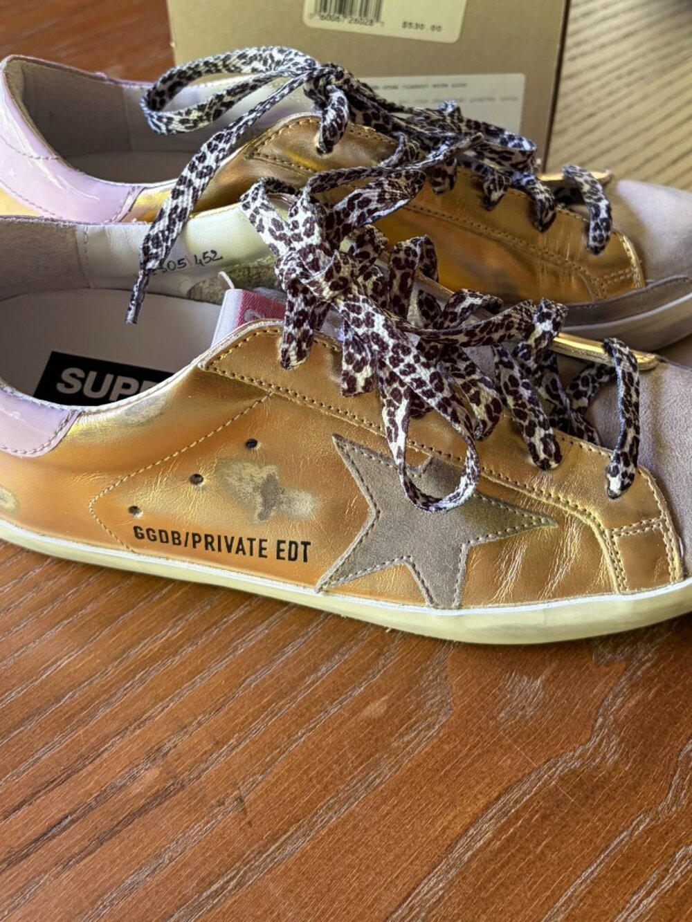Auth EUC Golden Goose Super Star Gold Laminate Size 36 - Picture 2 of 6